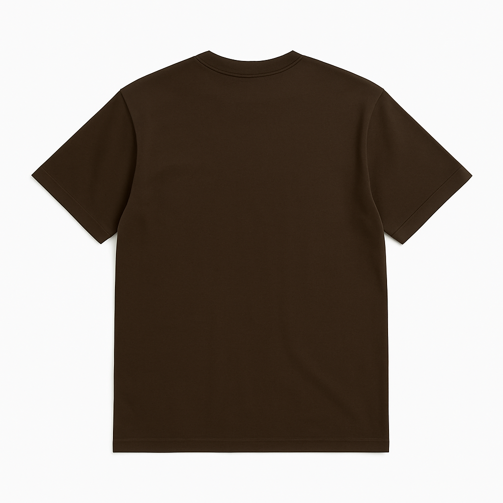 Boxy Fit Crew Neck T-Shirt Brown